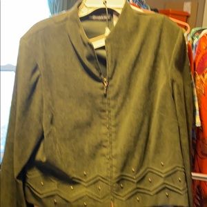 Two piece Olive Green Pant Suit by Sag Harbor